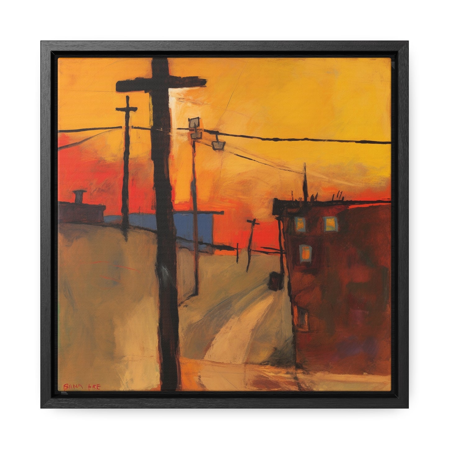 Land of the Sun 70, Valentinii, Gallery Canvas Wraps, Square Frame