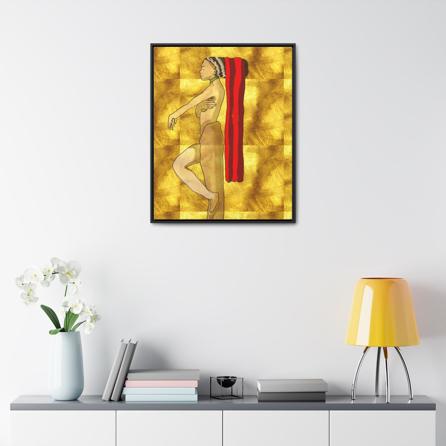 Woman in Gold, Original Eduard Pavel, Gallery Canvas Wraps, Vertical Frame