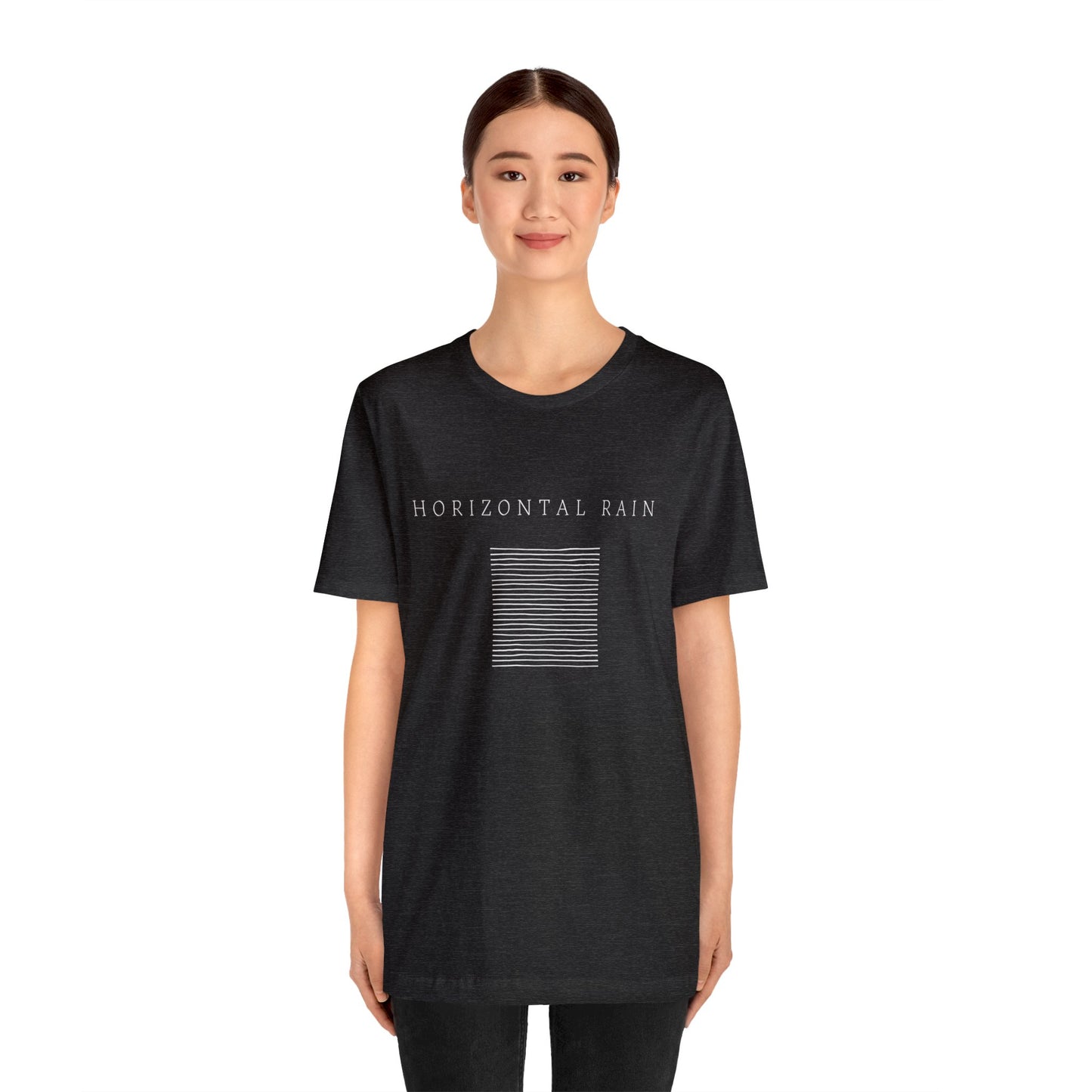 Horizontal Rain, Unisex Jersey Short Sleeve Tee