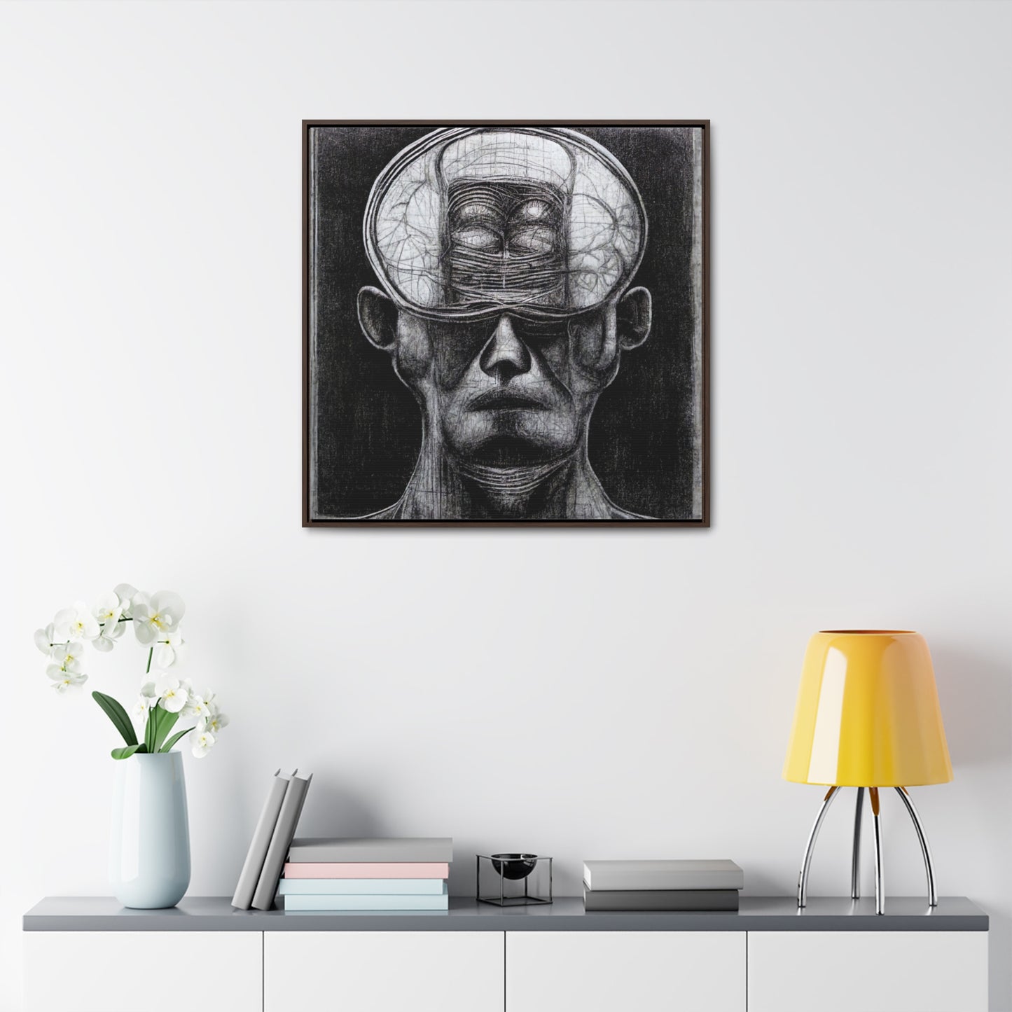 Brain 35, Valentinii, Gallery Canvas Wraps, Square Frame