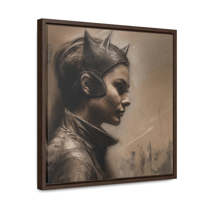 Cat Woman 15, Gallery Canvas Wraps, Square Frame