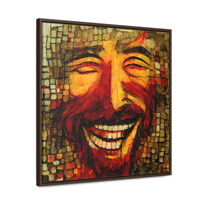 Jesus smiling 4, Valentinii, Gallery Canvas Wraps, Square Frame