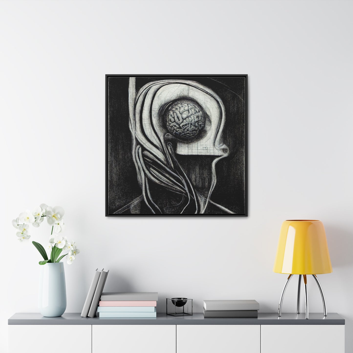 Brain 23, Valentinii, Gallery Canvas Wraps, Square Frame