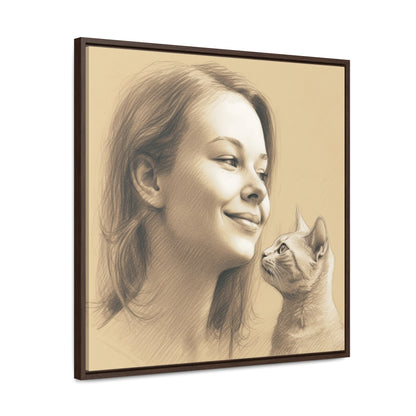 Cat Woman 30, Gallery Canvas Wraps, Square Frame