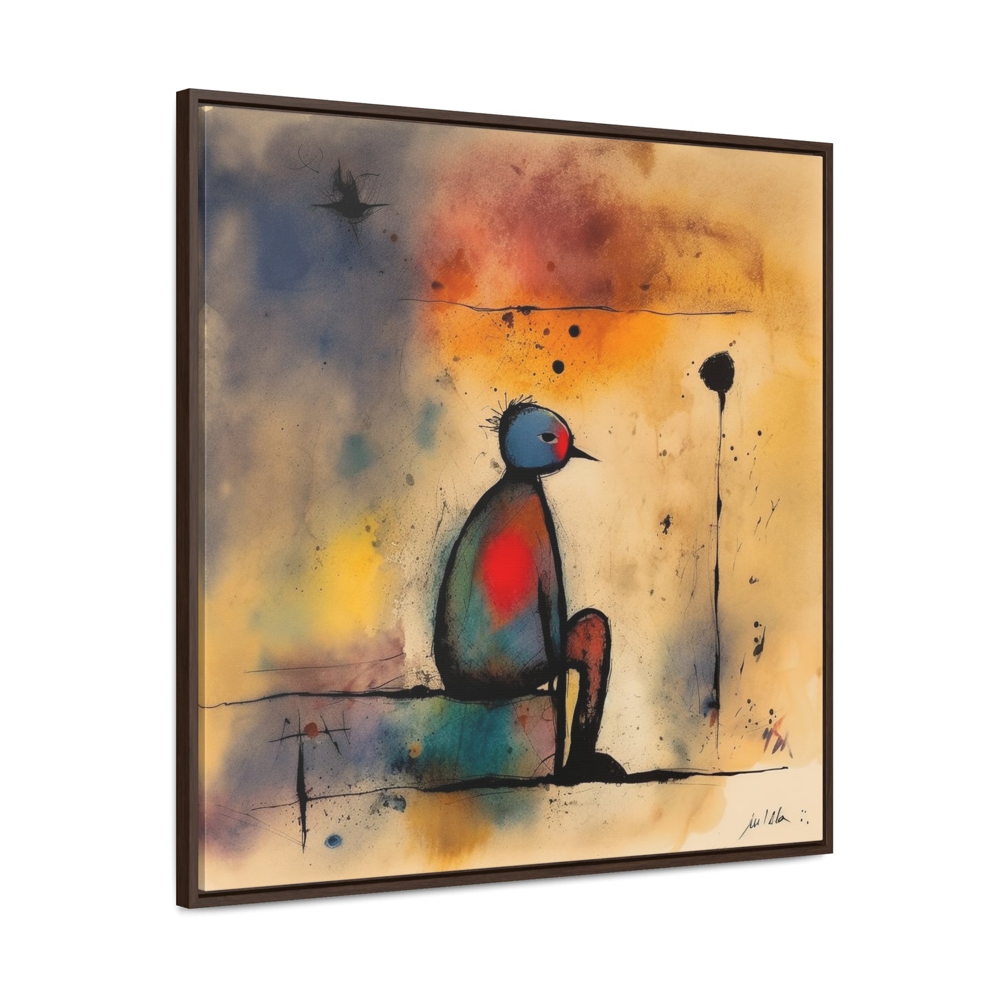 Sad Man 8, Gallery Canvas Wraps, Square Frame