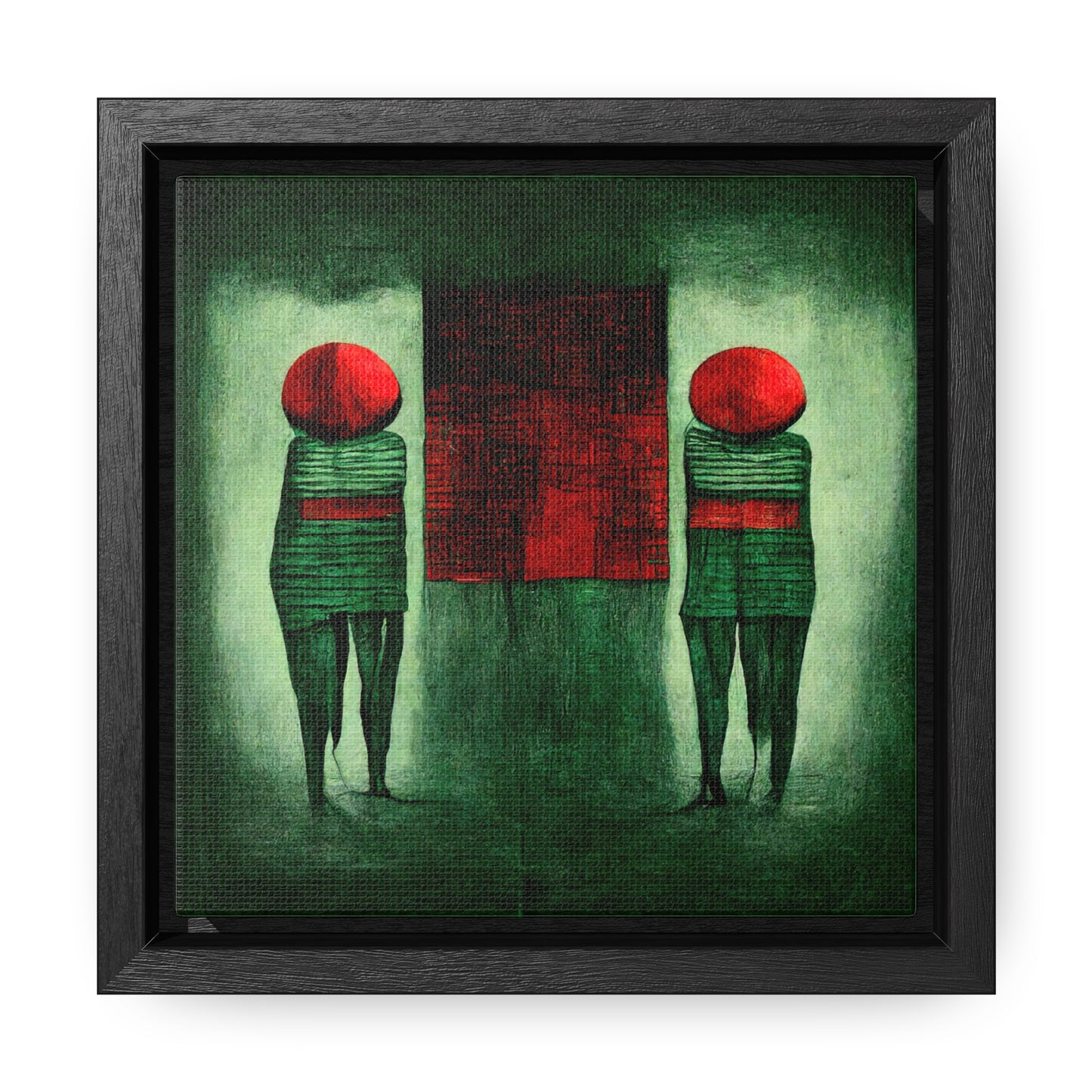 Loneliness Green Red 23, Valentinii, Gallery Canvas Wraps, Square Frame