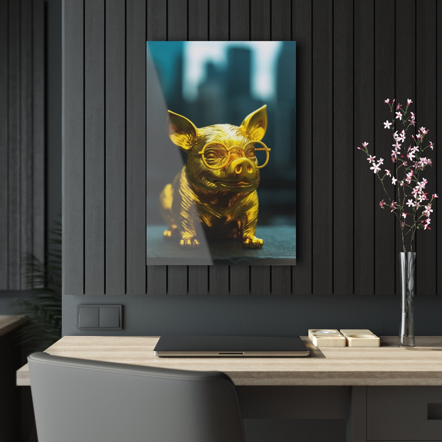 Gold Pig, Acrylic Prints