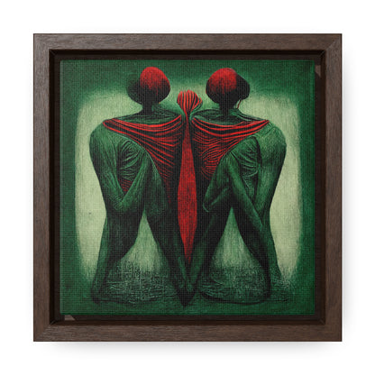 Loneliness Green Red 3, Valentinii, Gallery Canvas Wraps, Square Frame