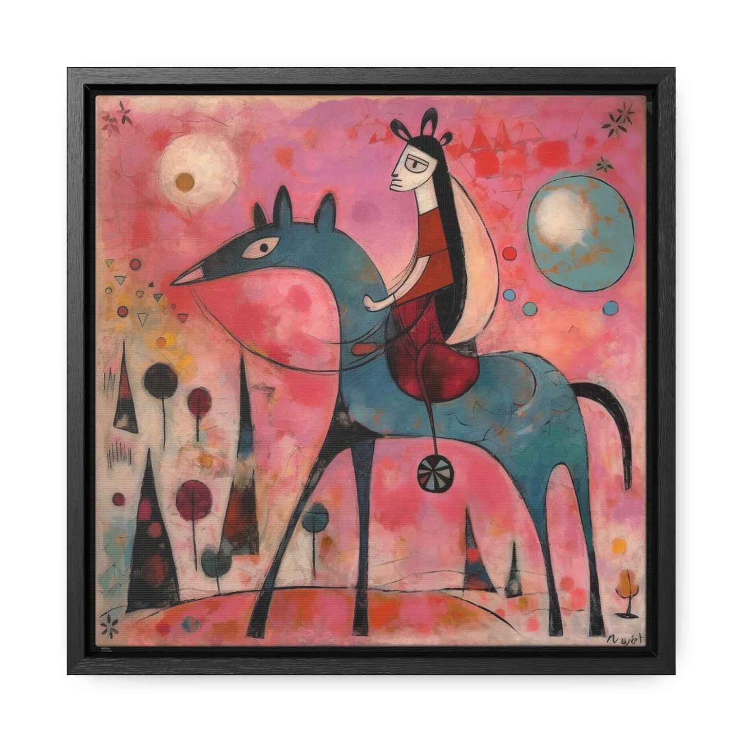 The Dreams of the Child 45, Gallery Canvas Wraps, Square Frame