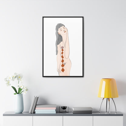 Brunette woman, Original Eduard Pavel, Gallery Canvas Wraps, Vertical Frame