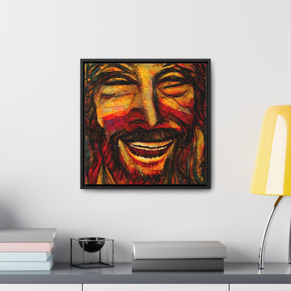 Jesus smiling 2, Valentinii, Gallery Canvas Wraps, Square Frame