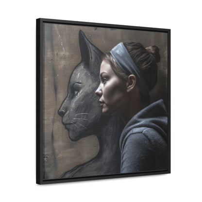 Cat Woman 16, Gallery Canvas Wraps, Square Frame