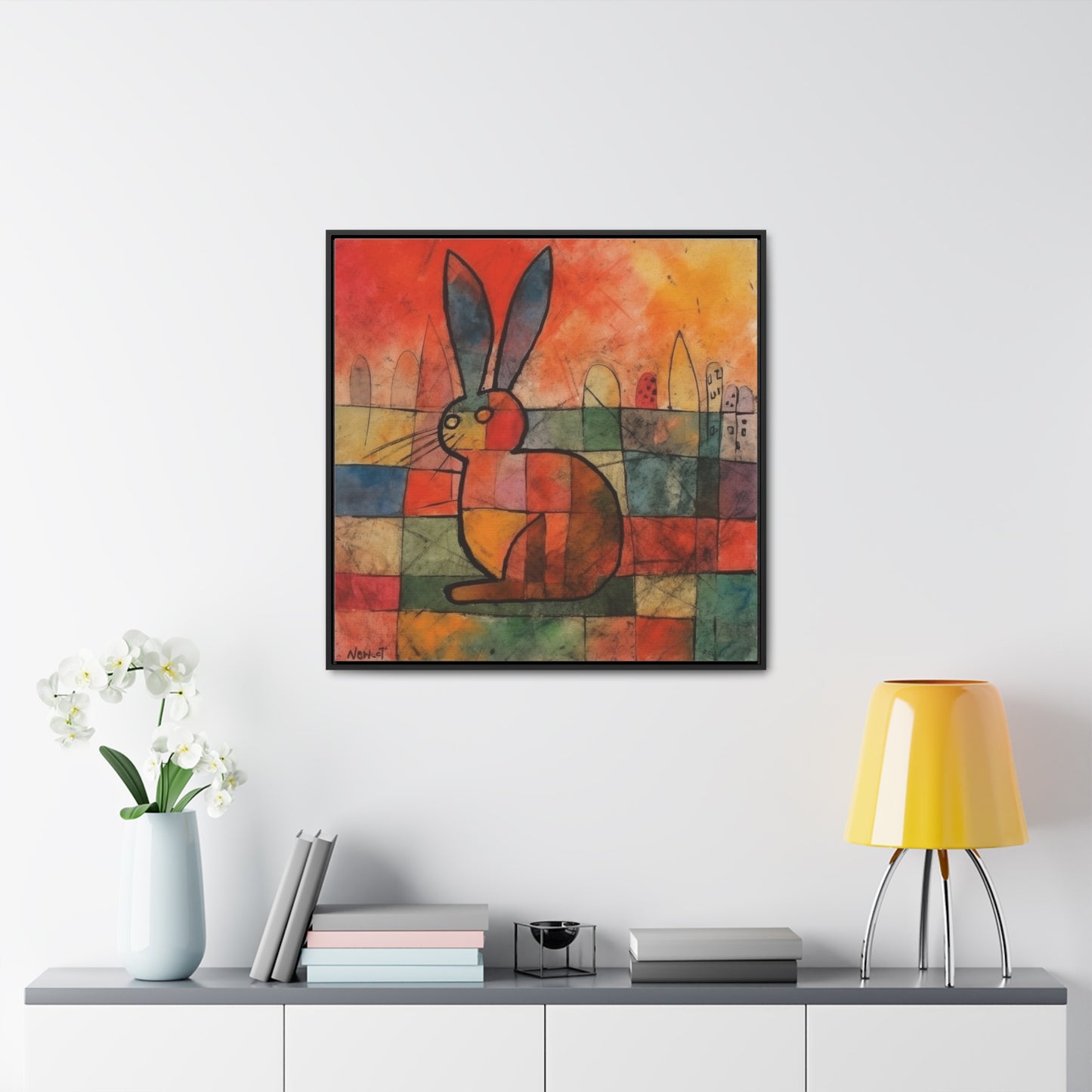 Rabbit 39, Gallery Canvas Wraps, Square Frame