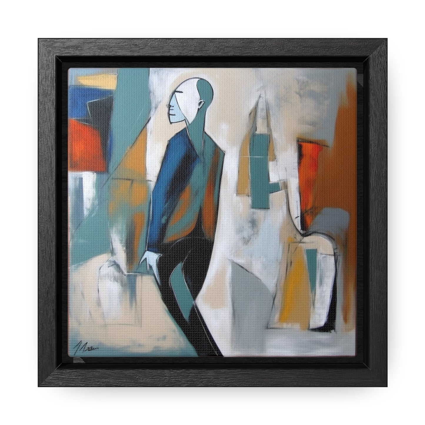 Sad Man 29, Valentinii, Gallery Canvas Wraps, Square Frame