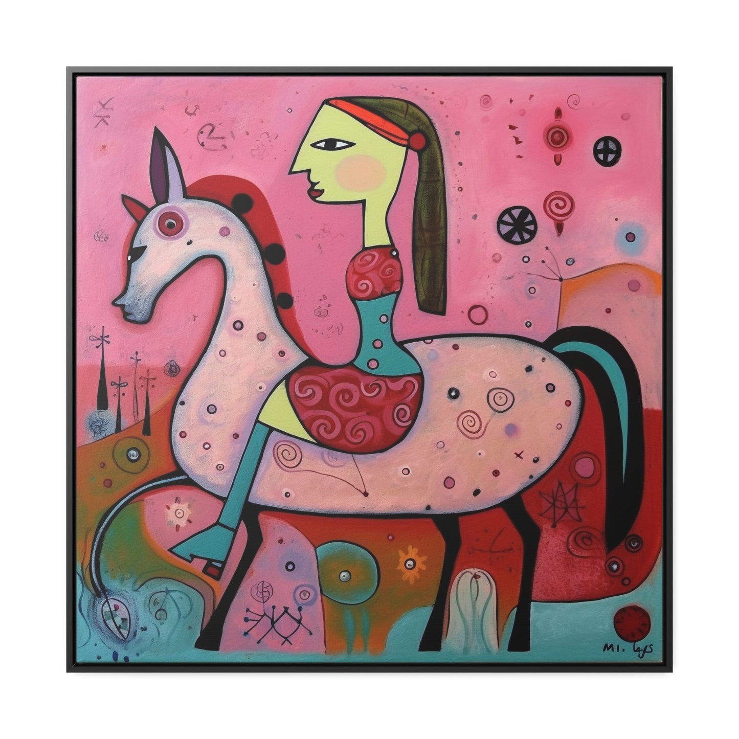 The Dreams of the Child 51, Gallery Canvas Wraps, Square Frame