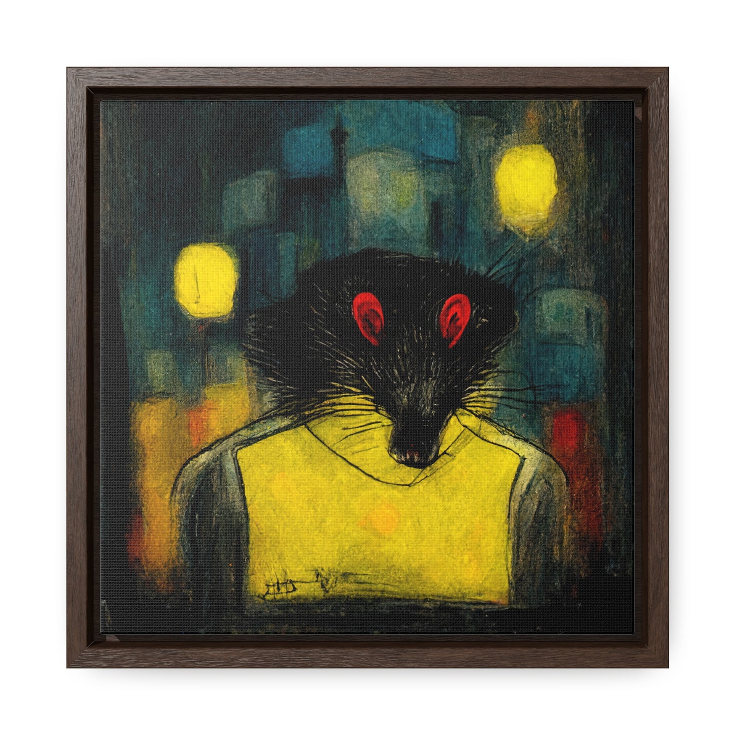 Urban Rat, Valentinii, Gallery Canvas Wraps, Square Frame