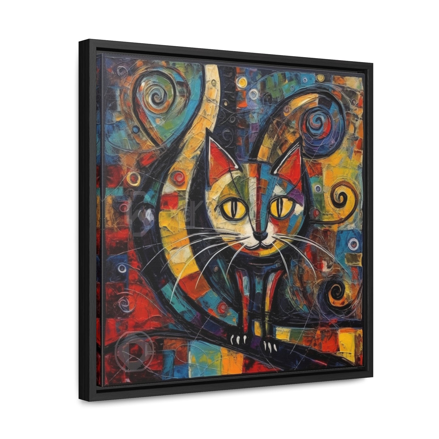 Cat 117, Gallery Canvas Wraps, Square Frame