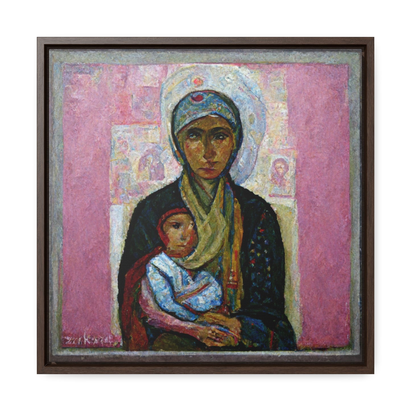 Mary and the Child 25, Valentinii, Gallery Canvas Wraps, Square Frame