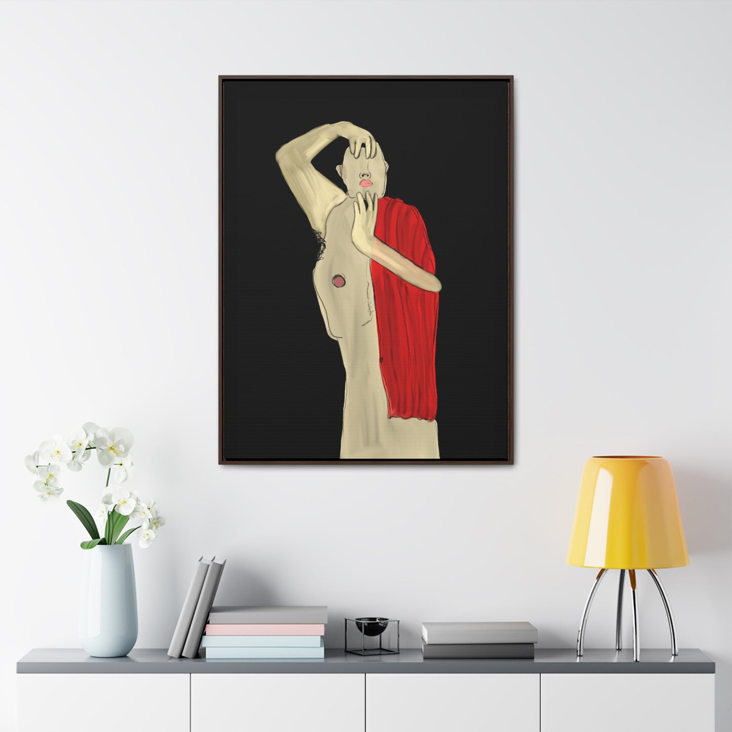 Unmasking Despair, Original Eduard Pavel, Gallery Canvas Wraps, Vertical Frame