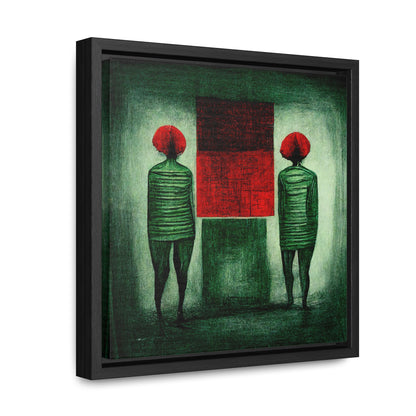 Loneliness Green Red 10, Valentinii, Gallery Canvas Wraps, Square Frame