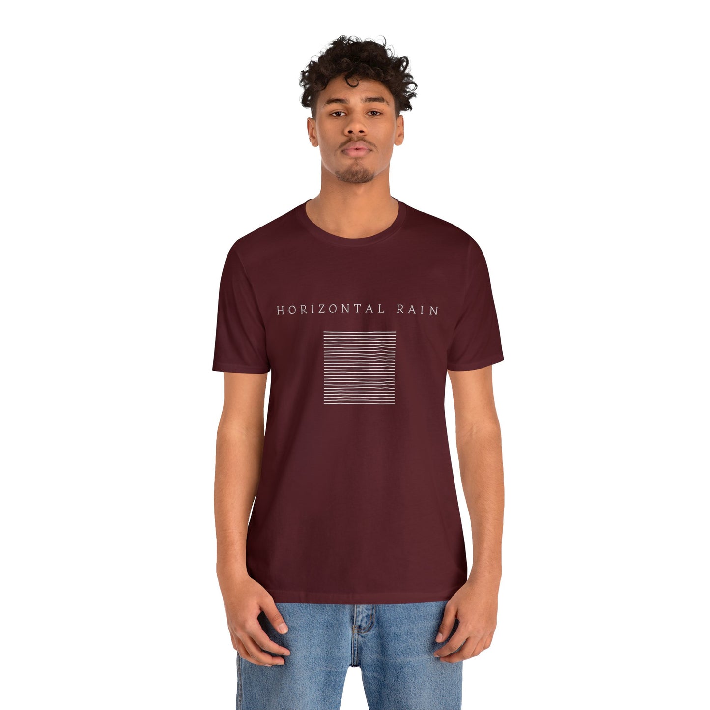 Horizontal Rain, Unisex Jersey Short Sleeve Tee