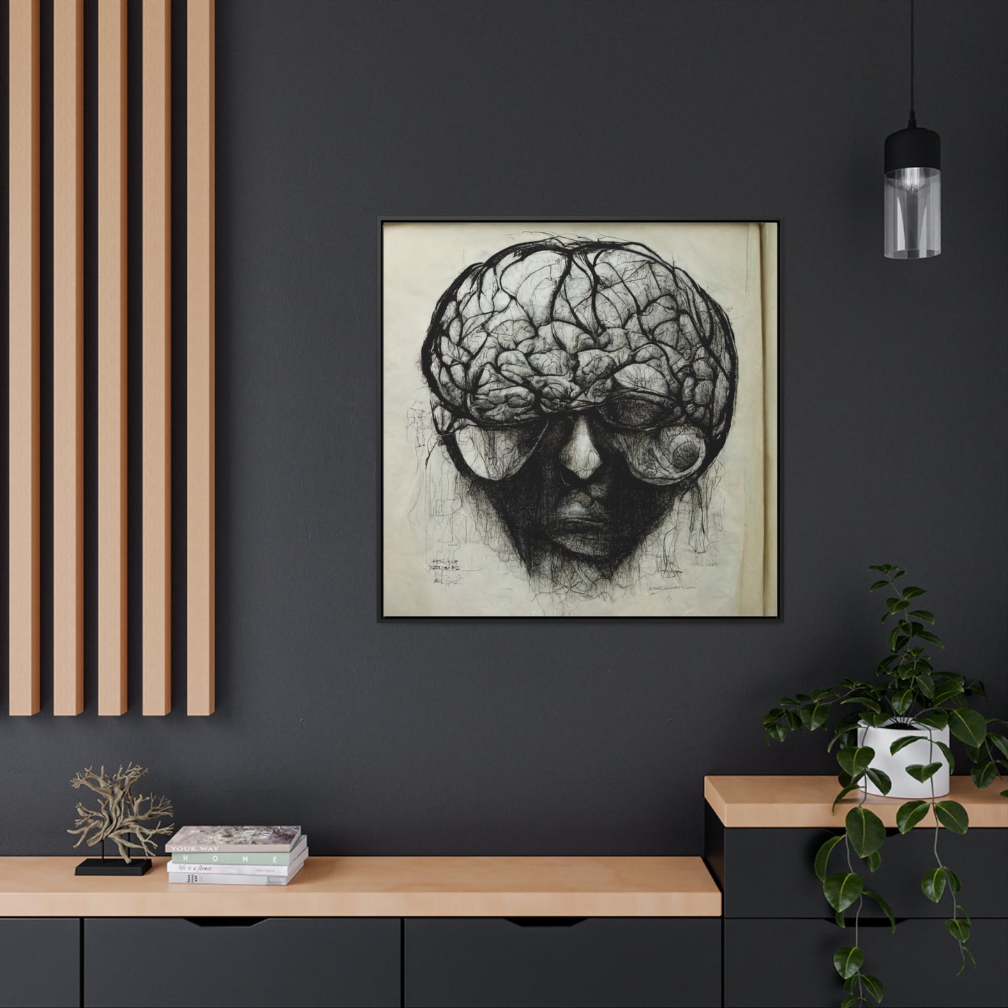 Brain 45, Valentinii, Gallery Canvas Wraps, Square Frame