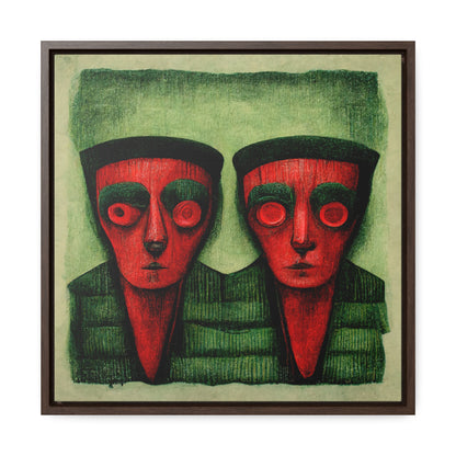 Loneliness Green Red 16, Valentinii, Gallery Canvas Wraps, Square Frame