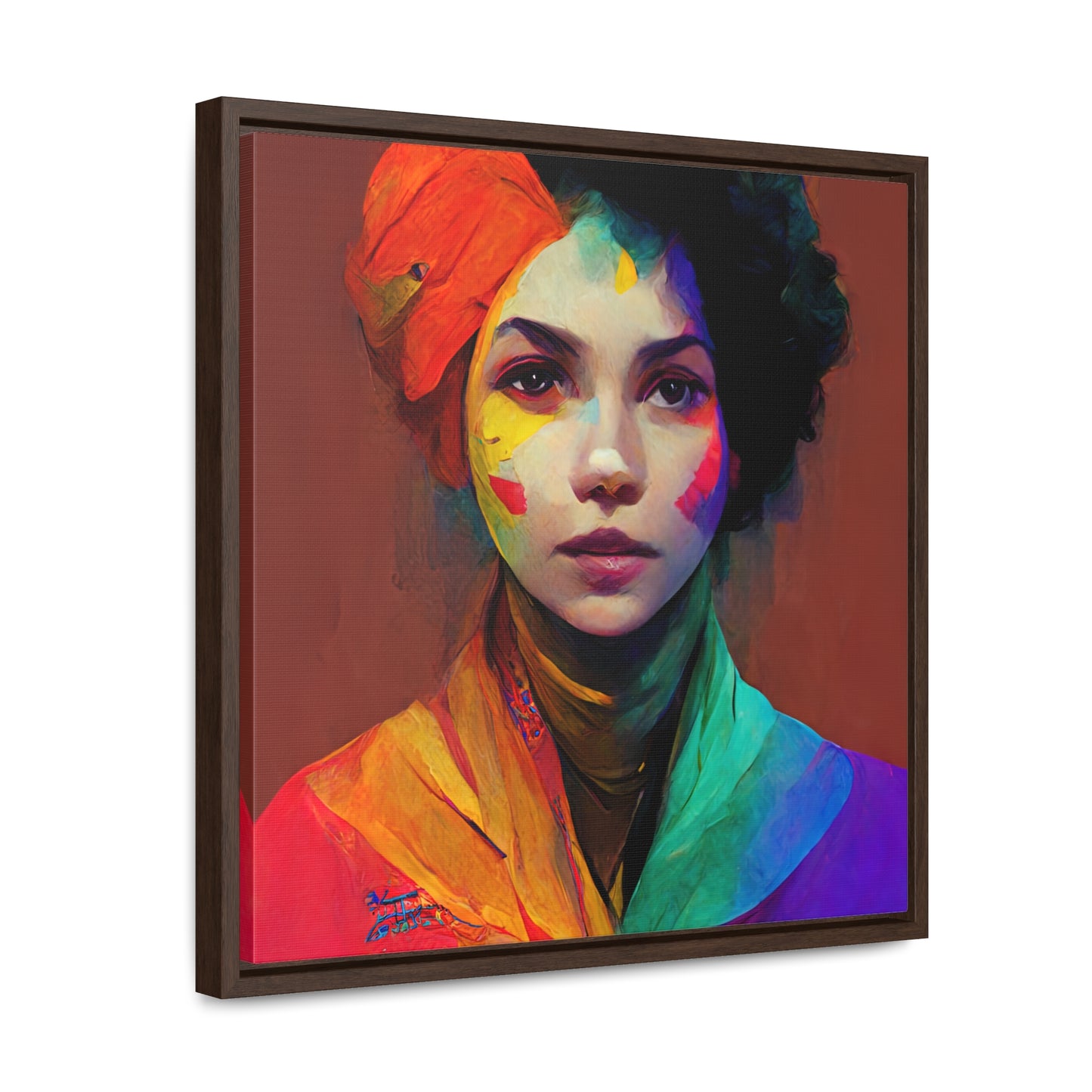 Lady's faces 13, Valentinii, Gallery Canvas Wraps, Square Frame