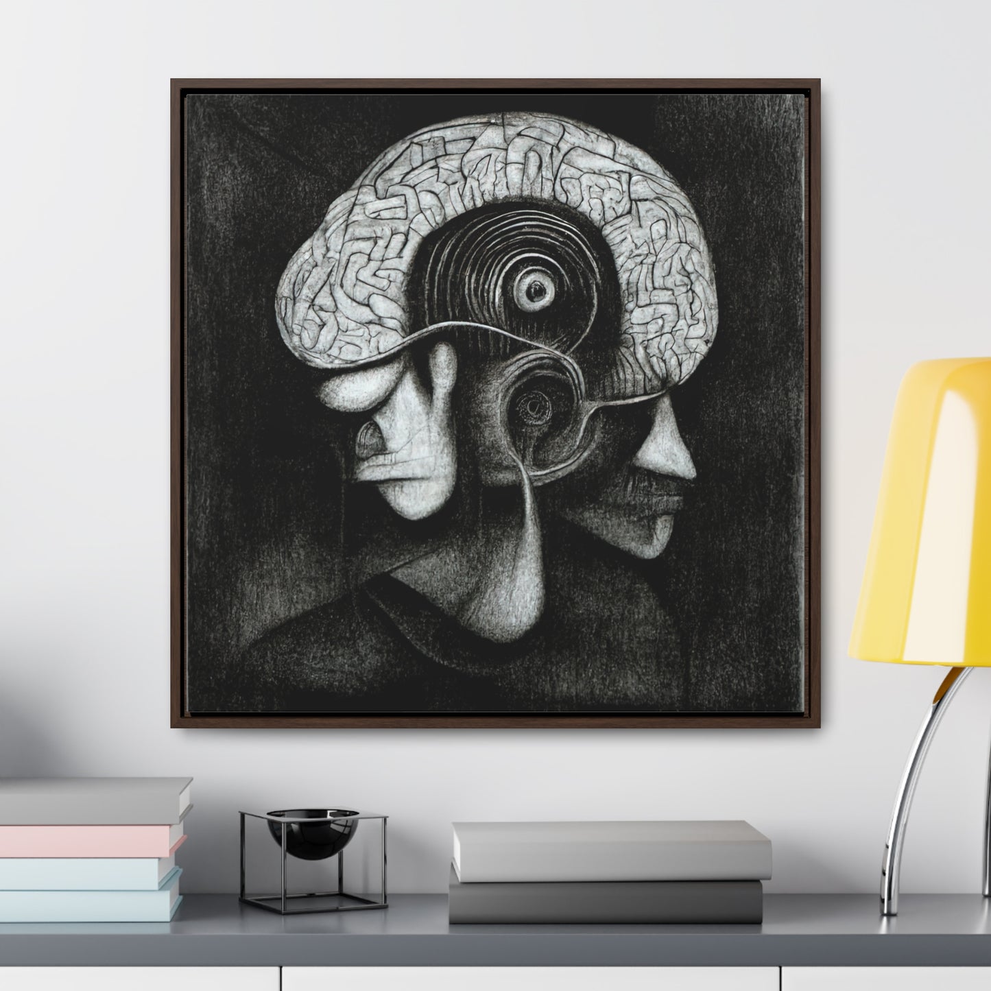 Brain 6, Valentinii, Gallery Canvas Wraps, Square Frame