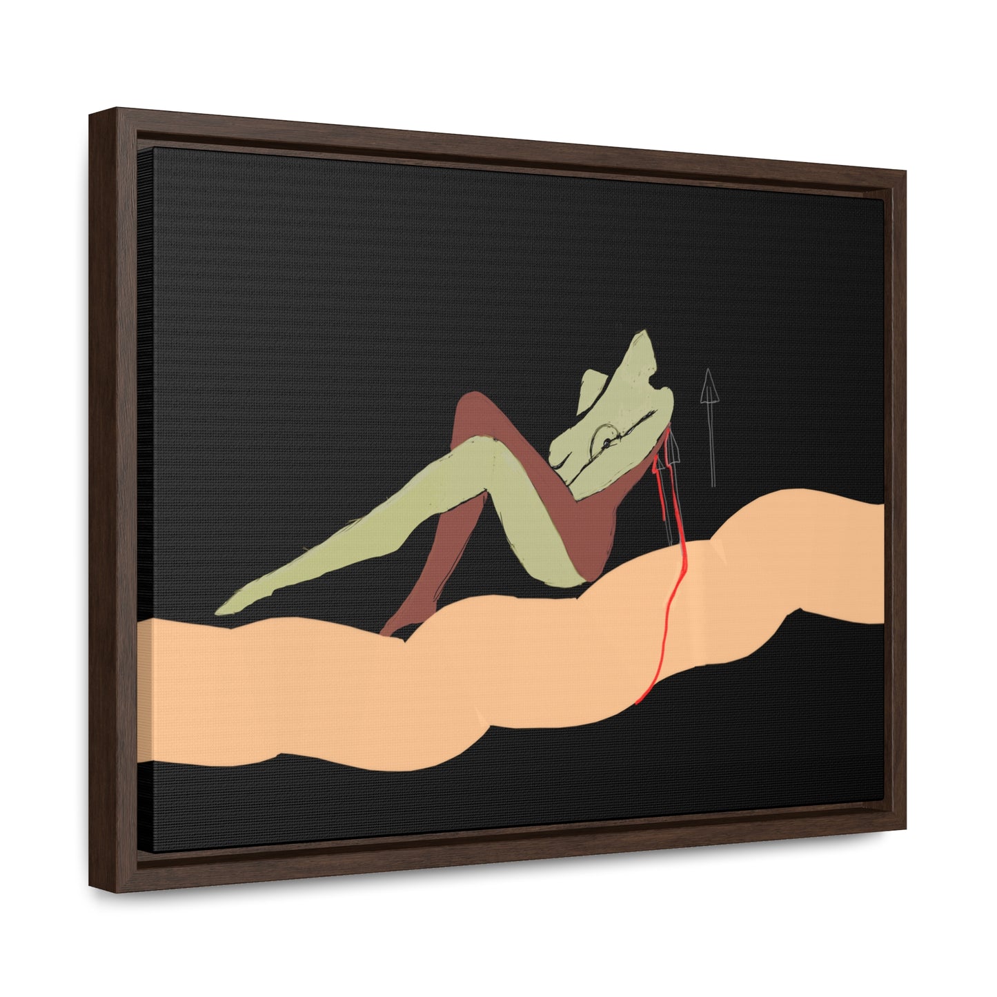 Woman Gold, Original Eduard Pavel, Gallery Canvas Wraps, Horizontal Frame