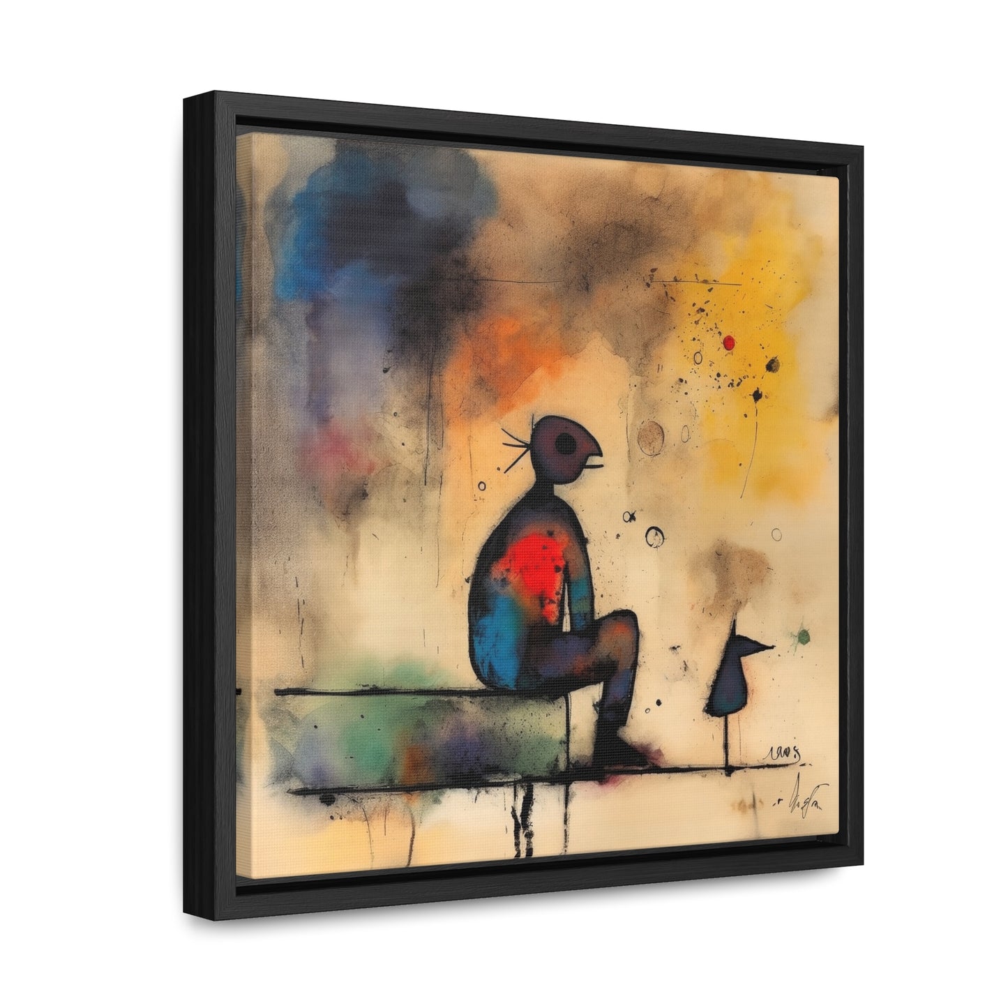 Sad Man 2, Valentinii, Gallery Canvas Wraps, Square Frame