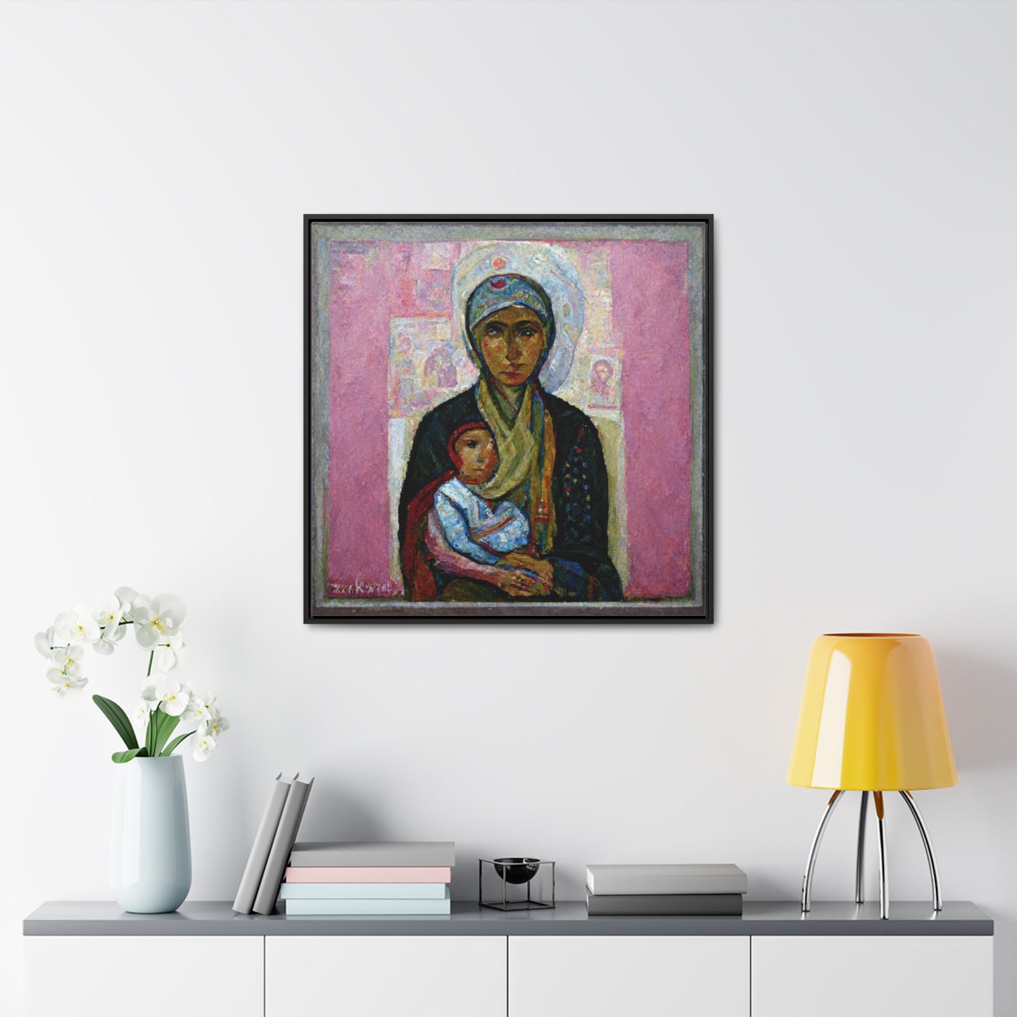 Mary and the Child 25, Valentinii, Gallery Canvas Wraps, Square Frame