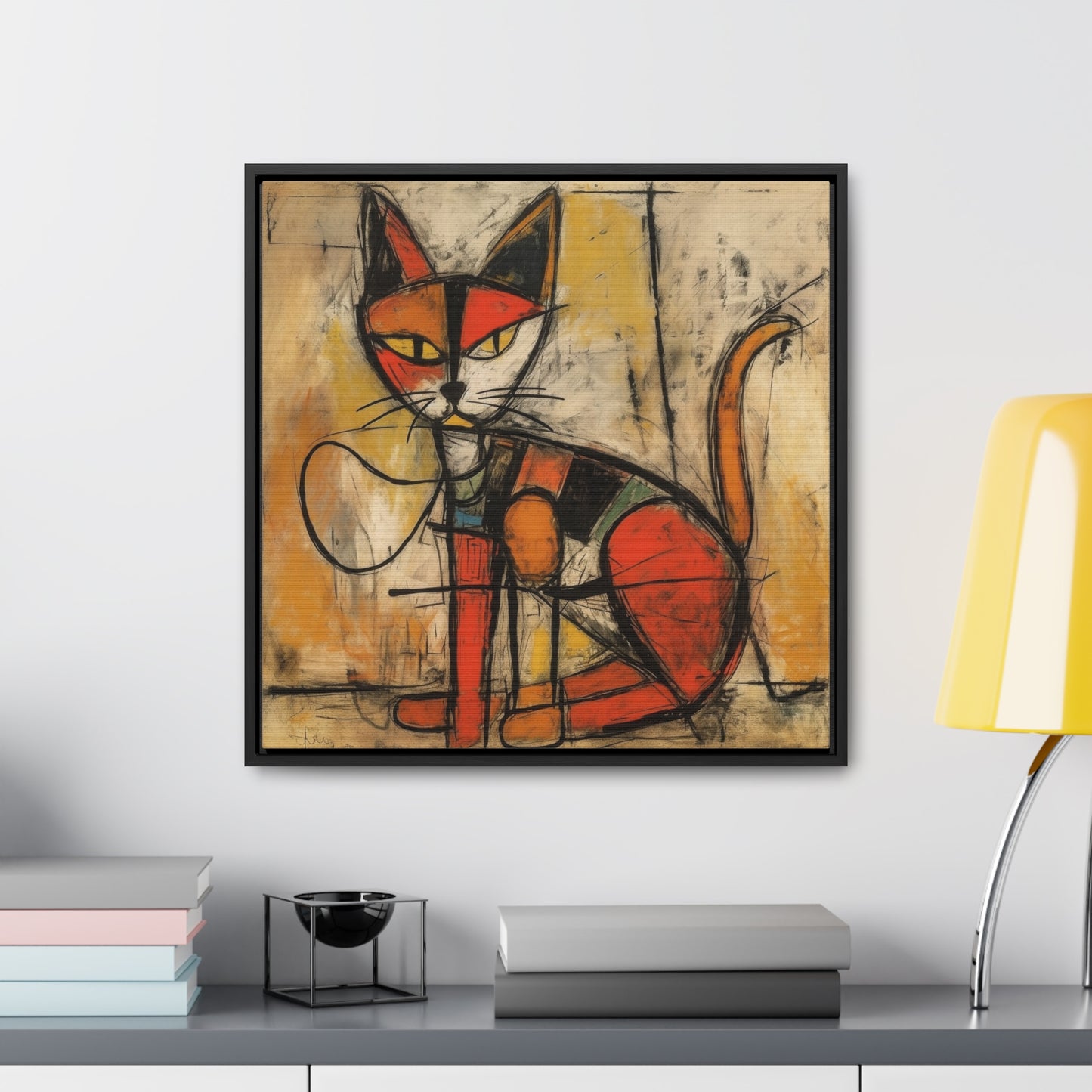 Cat 90, Gallery Canvas Wraps, Square Frame