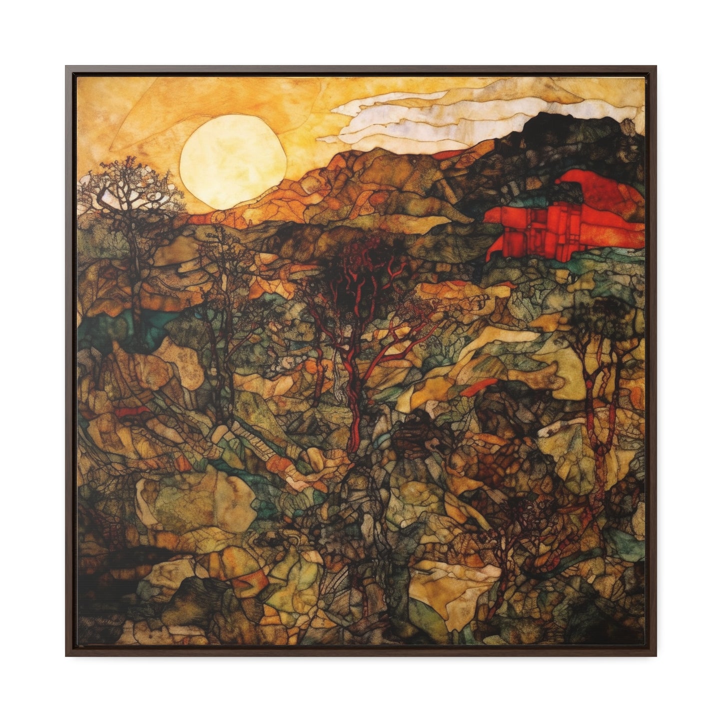 Land of the Sun 46, Valentinii, Gallery Canvas Wraps, Square Frame