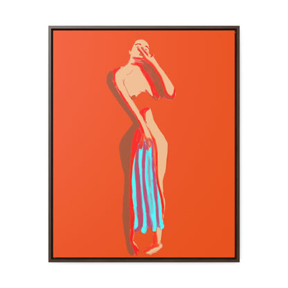 The Orange Towel, Original Eduard Pavel, Gallery Canvas Wraps, Vertical Frame