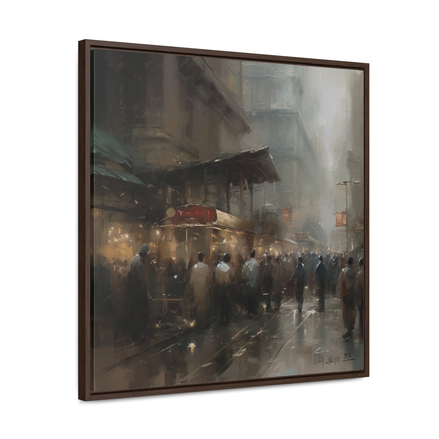 Social 5, Gallery Canvas Wraps, Square Frame