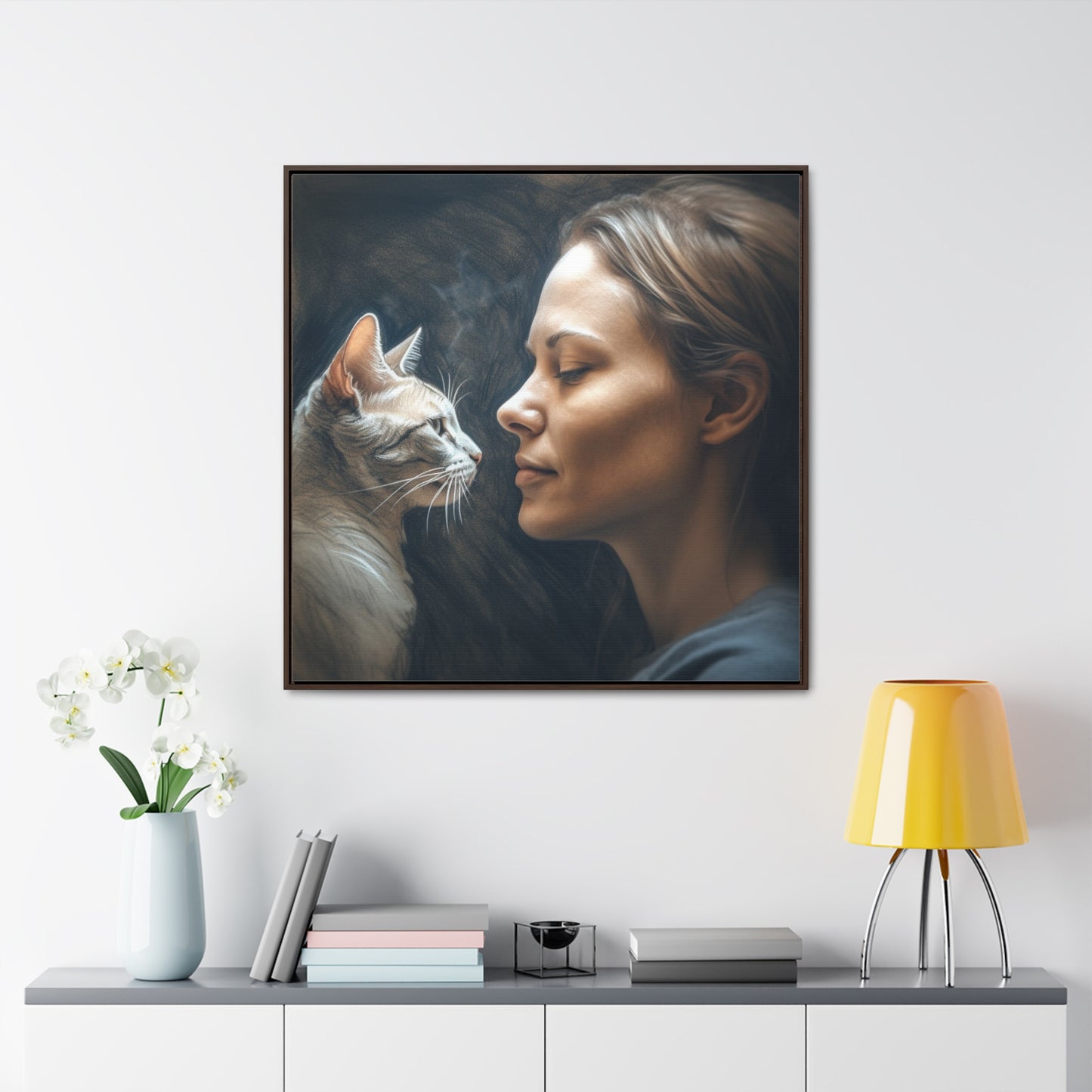 Cat Woman 32, Gallery Canvas Wraps, Square Frame