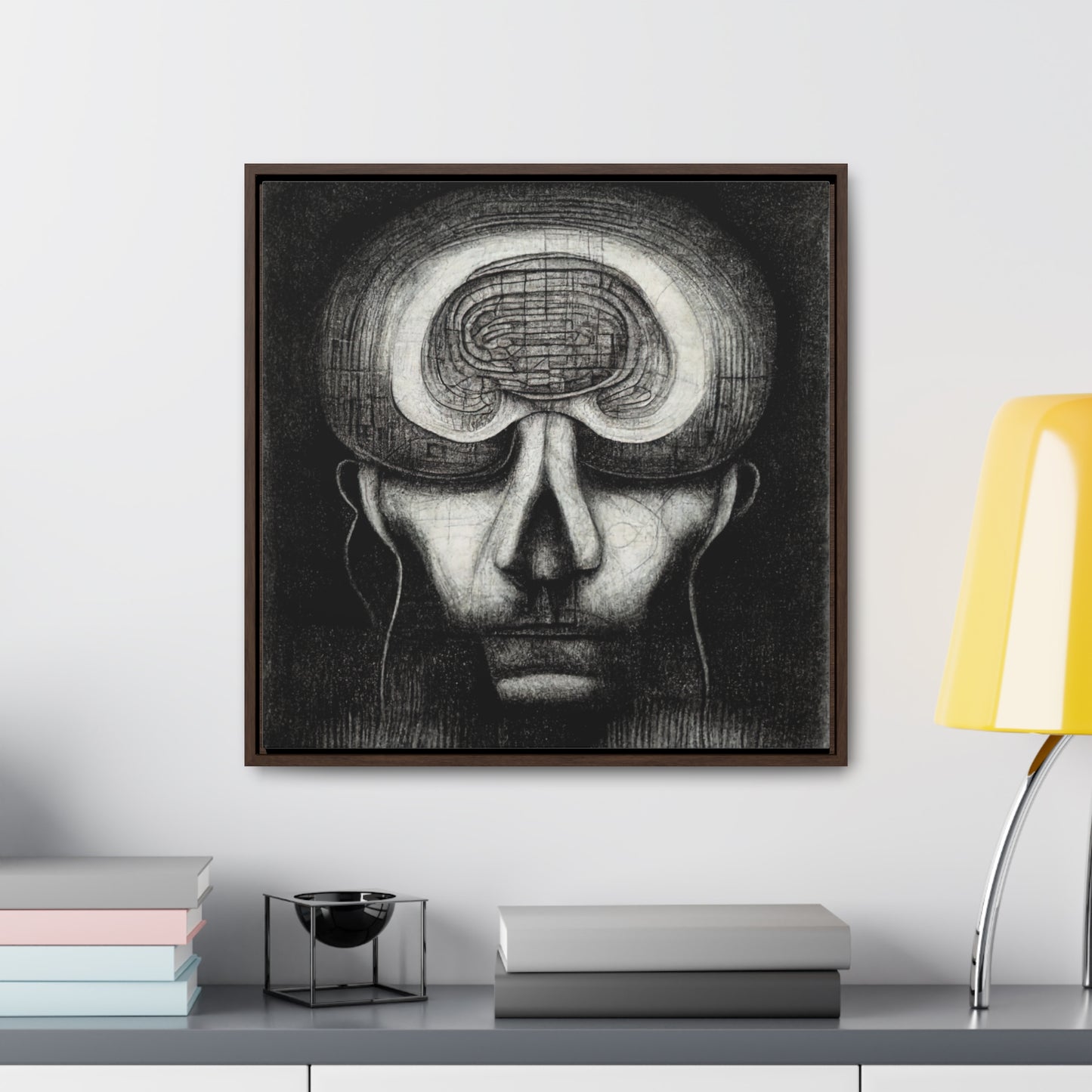 Brain 57, Valentinii, Gallery Canvas Wraps, Square Frame