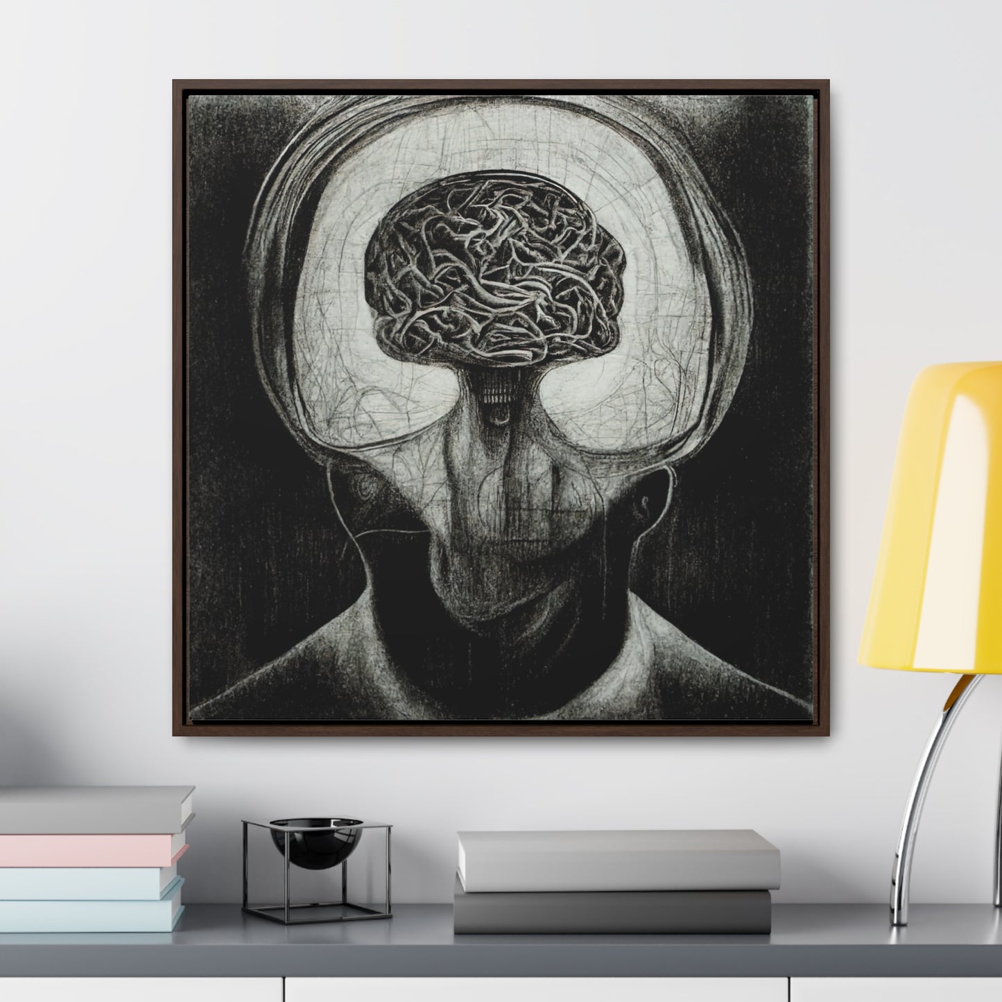 Brain 47, Valentinii, Gallery Canvas Wraps, Square Frame