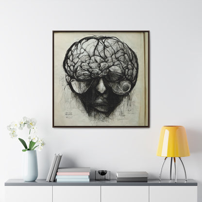 Brain 45, Valentinii, Gallery Canvas Wraps, Square Frame