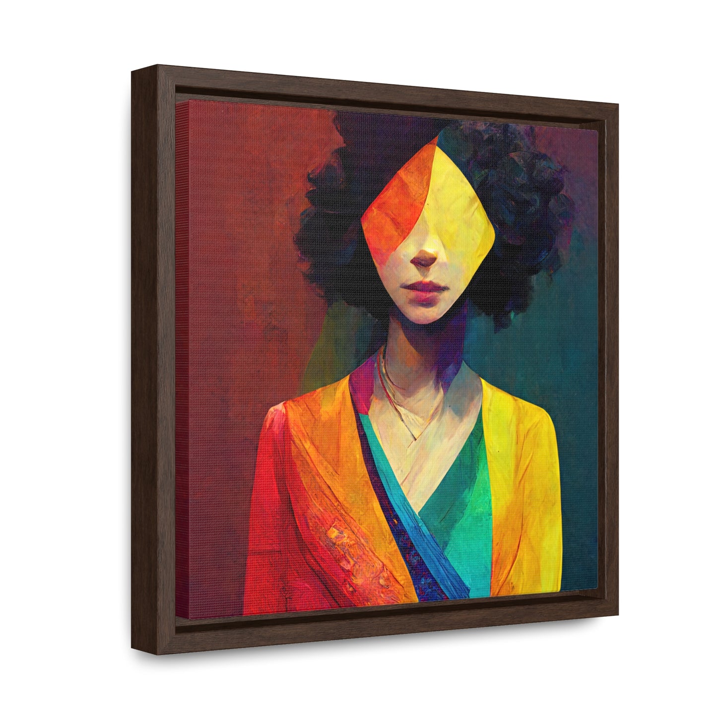 Lady's faces 18, Valentinii, Gallery Canvas Wraps, Square Frame