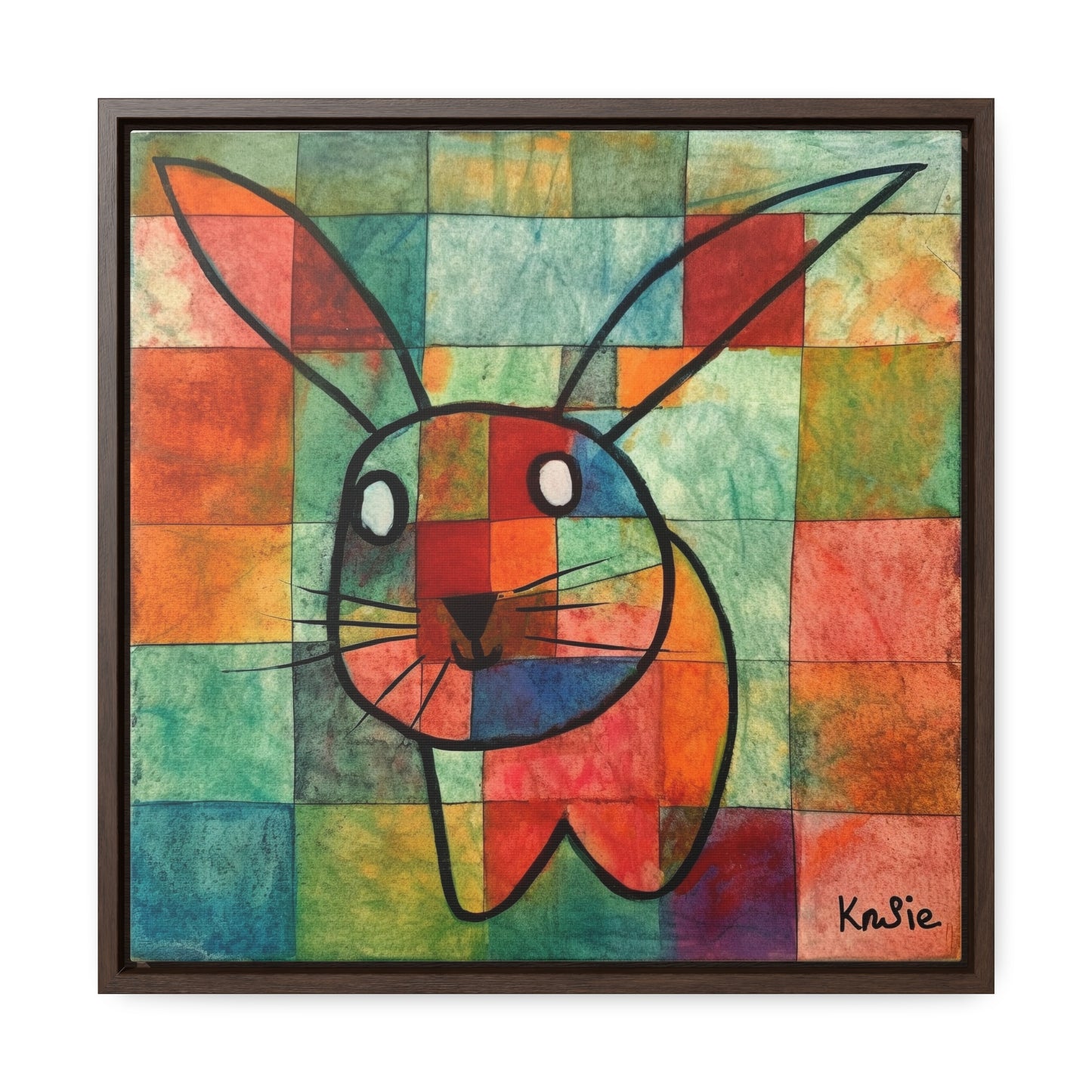 Rabbit 16, Gallery Canvas Wraps, Square Frame