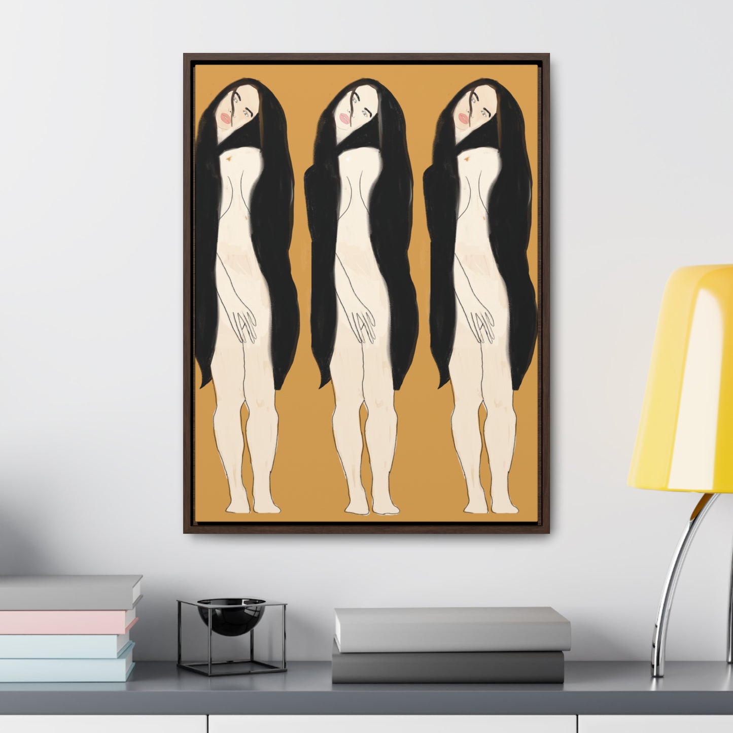 Woman in Black Veil, Original Eduard Pavel, Gallery Canvas Wraps, Vertical Frame