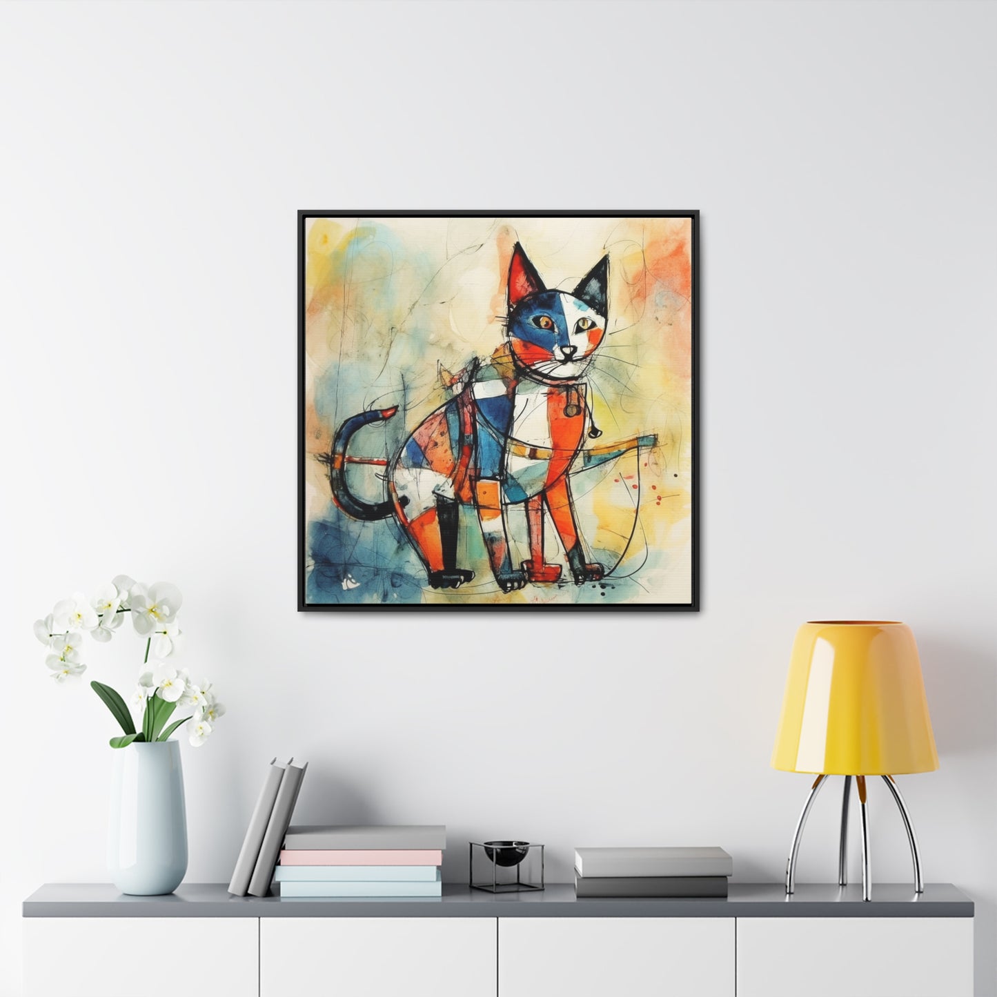 Cat 103, Gallery Canvas Wraps, Square Frame