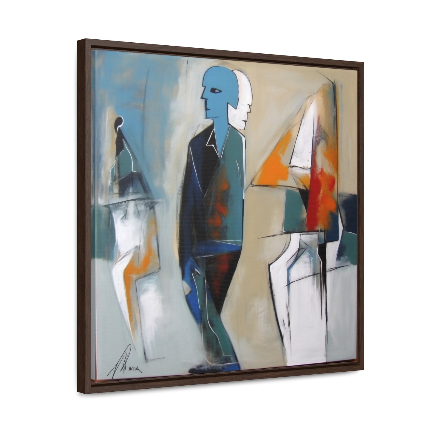 Sad Man 27, Valentinii, Gallery Canvas Wraps, Square Frame