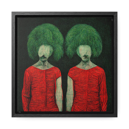 Loneliness Green Red 27, Valentinii, Gallery Canvas Wraps, Square Frame