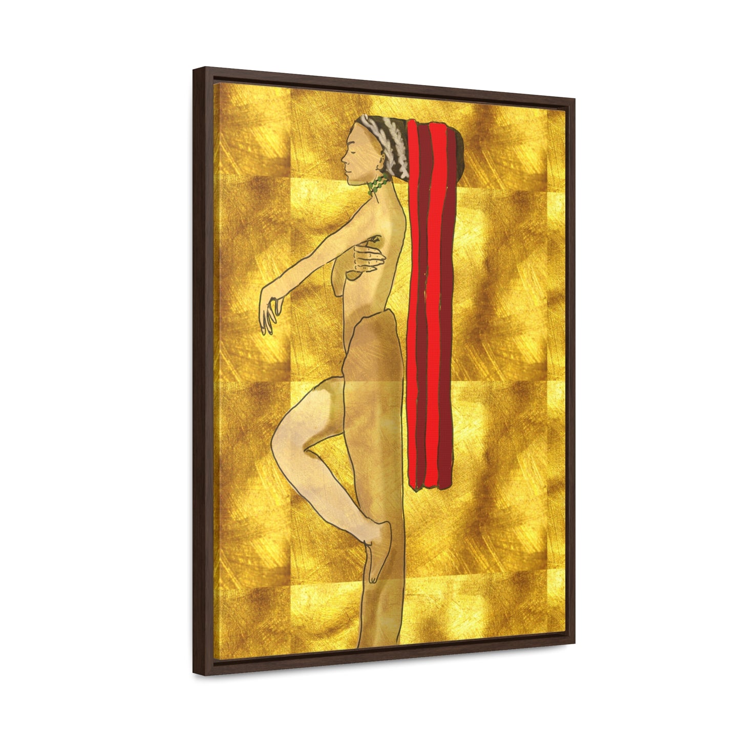 Woman in Gold, Original Eduard Pavel, Gallery Canvas Wraps, Vertical Frame