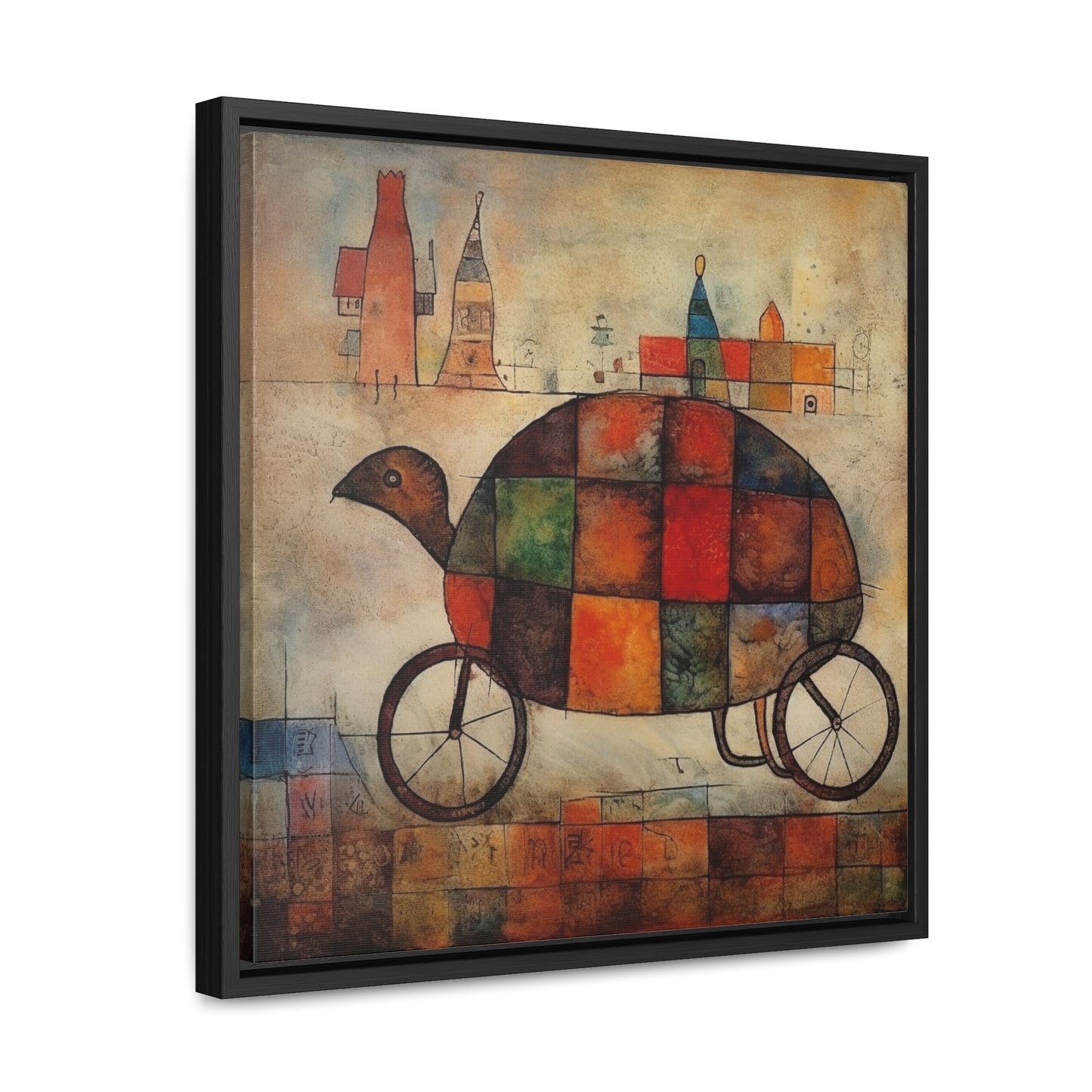 Turtle 6, Gallery Canvas Wraps, Square Frame