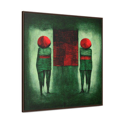 Loneliness Green Red 23, Valentinii, Gallery Canvas Wraps, Square Frame