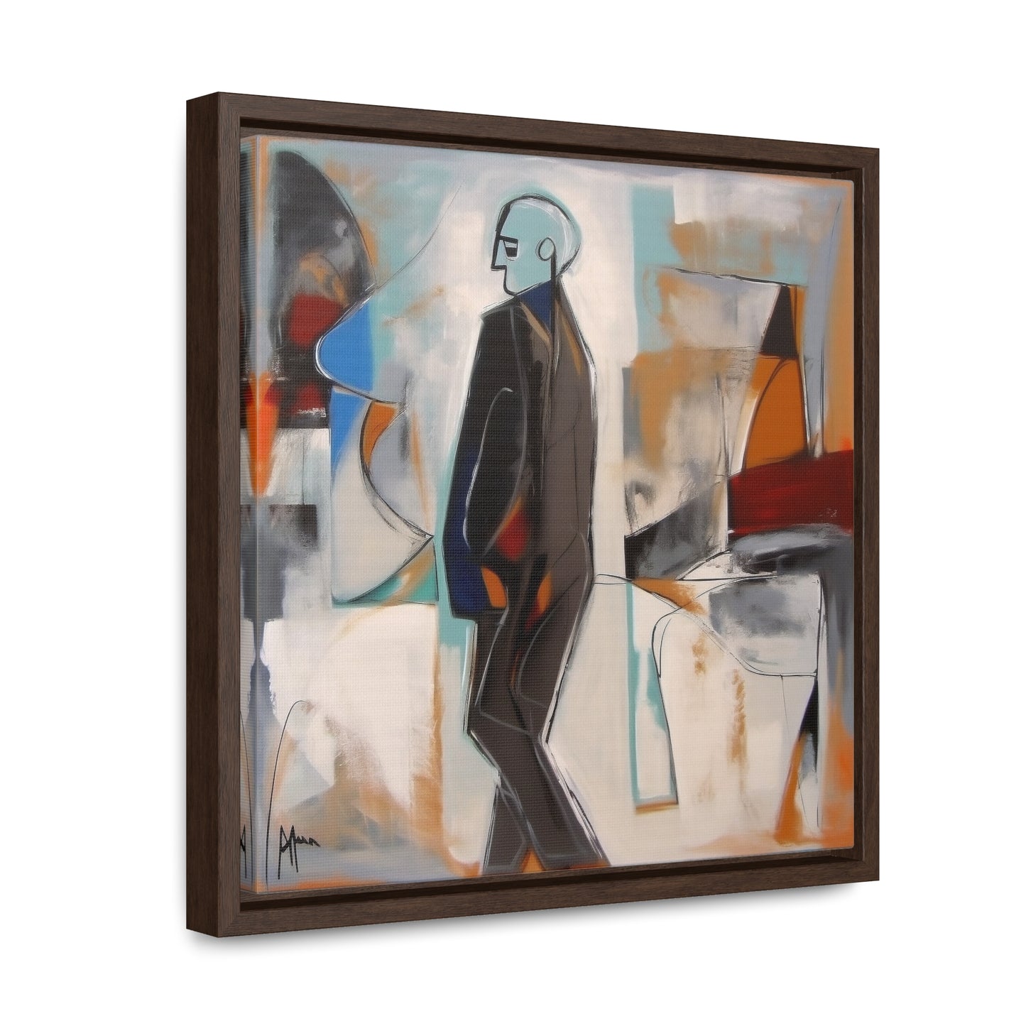 Sad Man 15, Valentinii, Gallery Canvas Wraps, Square Frame